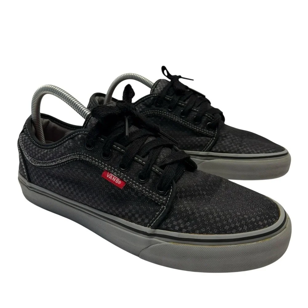Vans Pro Ultra Cush Chukka Low Micro Check Black Gray Men‎ Size 9 S-4